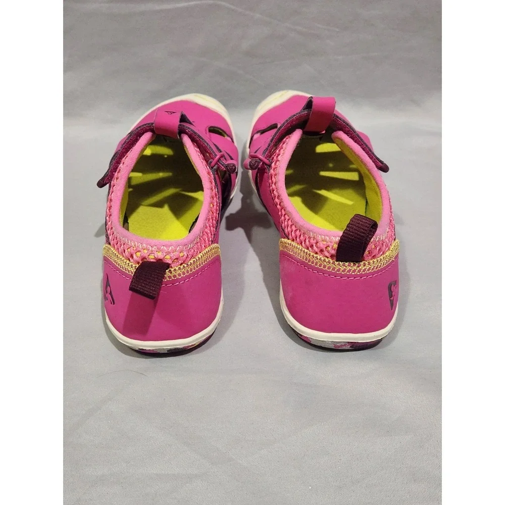 Plae Sam 2.0 Water Sandals Girls Size 3 Pink Yellow Excellent Hybrid Sport Shoes